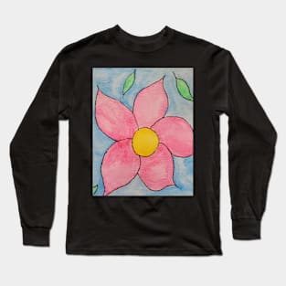 Magenta Flower Long Sleeve T-Shirt